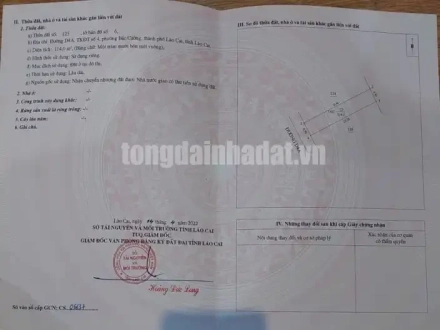 4  Cần bán gấp 2 lô đất liền nhau đường D4A ĐKDT số 4 phường Bắc Cường, Lào Cai